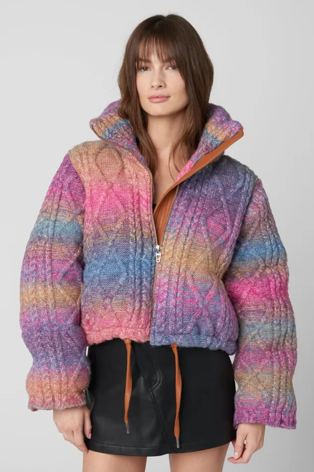 BLANK NYC Jackets Roll Over Sweater Puffer 8211 Women