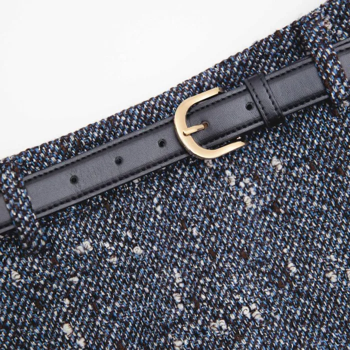 Blue Boucle Mini Skirt Women Self Portrait Bottoms Blue Boucle Mini Skirt Women Self Portrait Bottoms