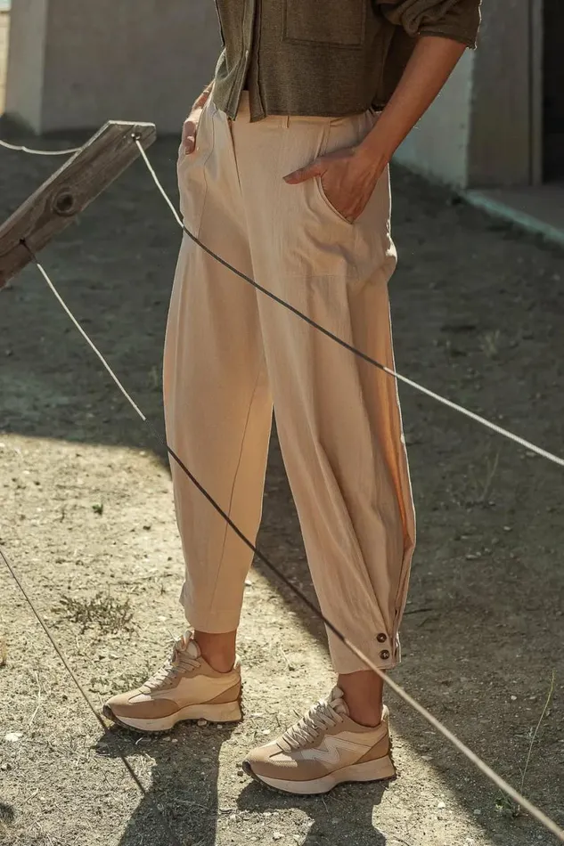 Bonnie Pants In Beige Beige Women Bohme Pants
