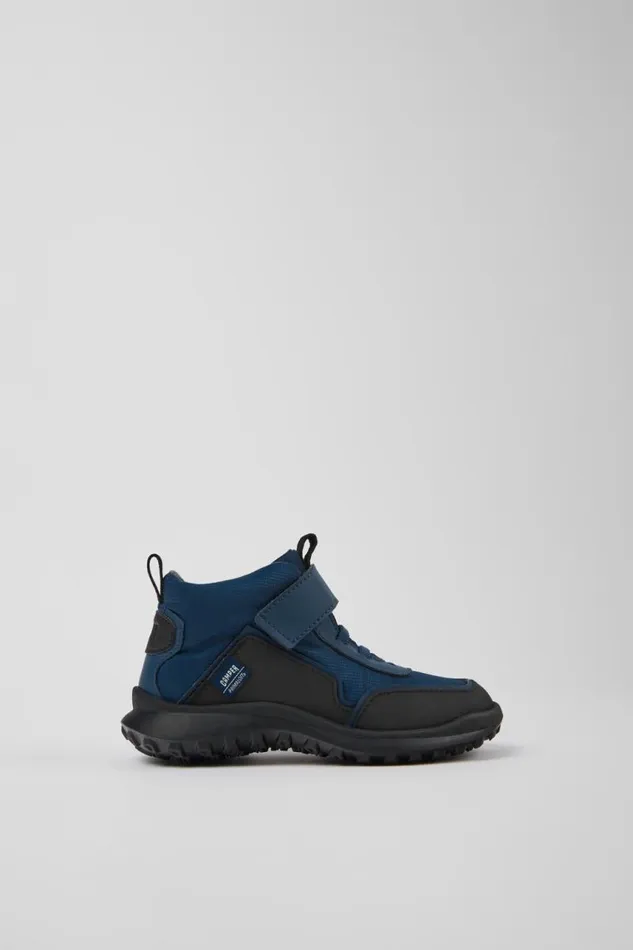 Boots Kids Camper CRCLR Dark Blue Textile And Leather Ankle Boots