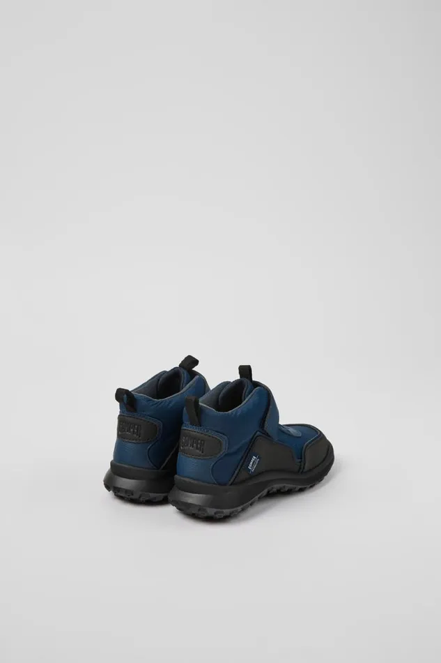 Boots Kids Camper CRCLR Dark Blue Textile And Leather Ankle Boots