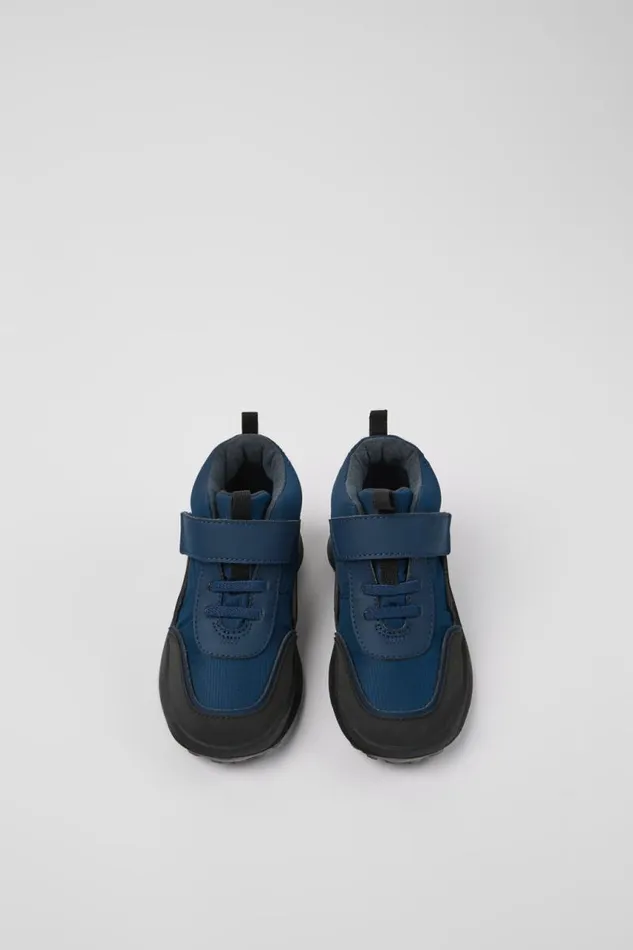 Boots Kids Camper CRCLR Dark Blue Textile And Leather Ankle Boots