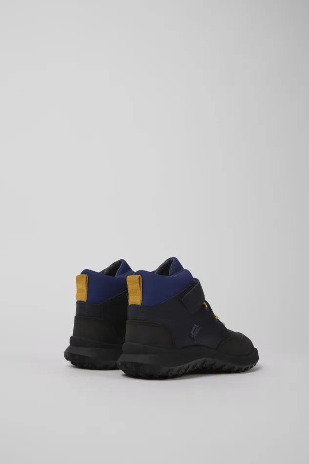 Boots Kids Camper CRCLR PrimaLoft Blue Leather And Textile Ankle Boots