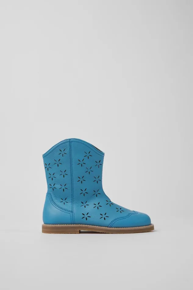 Boots Kids Camper Savina Blue Leather Boots
