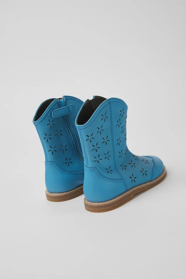Boots Kids Camper Savina Blue Leather Boots