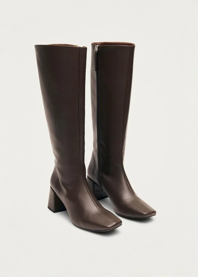 Boots Women ALOHAS Chalk Umber Brown Vegan Leather Boots