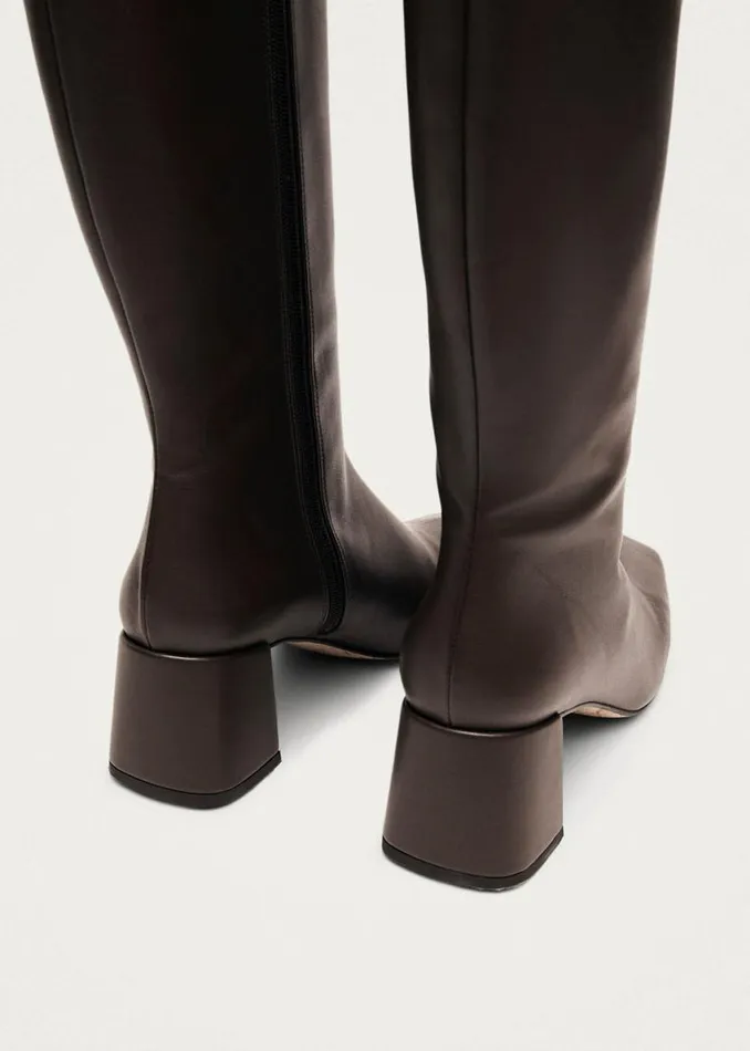 Boots Women ALOHAS Chalk Umber Brown Vegan Leather Boots