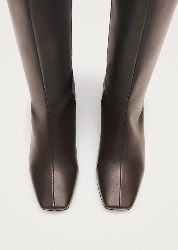 Boots Women ALOHAS Chalk Umber Brown Vegan Leather Boots
