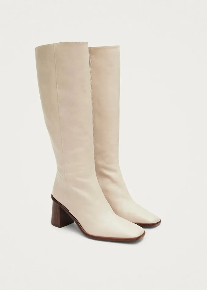 Boots Women ALOHAS East Cream Leather Boots