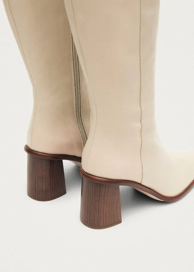 Boots Women ALOHAS East Cream Leather Boots