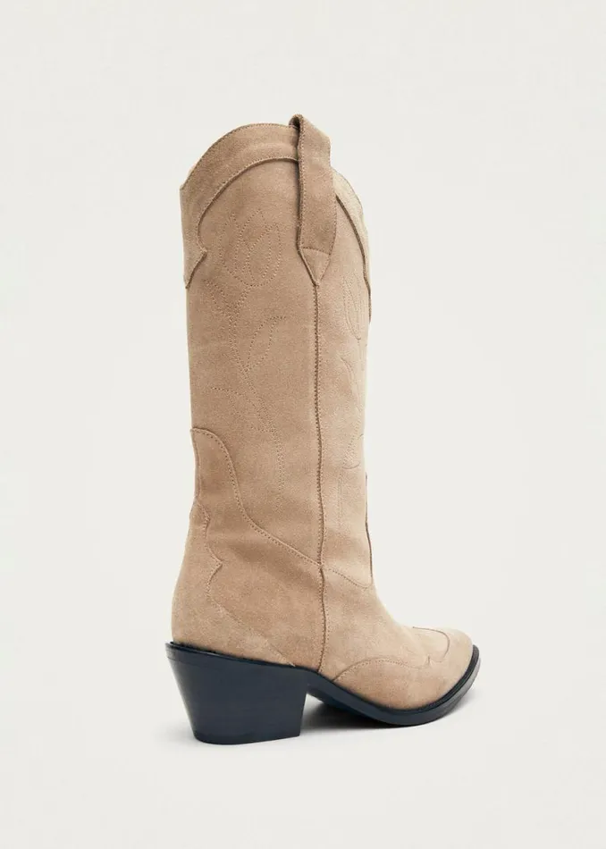 Boots Women ALOHAS Liberty Suede Beige Leather Boots