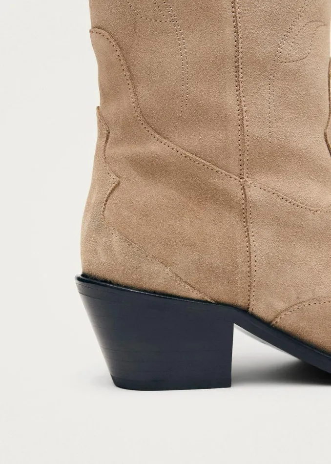 Boots Women ALOHAS Liberty Suede Beige Leather Boots