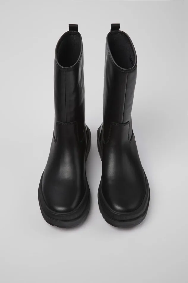 Boots Women Camper Brutus Trek MICHELIN Black Leather Boots