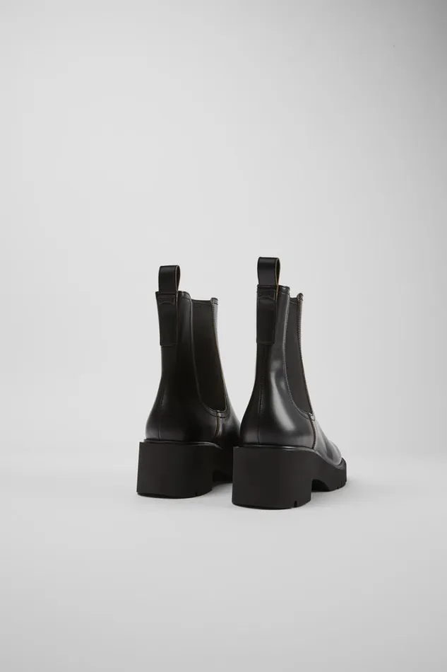 Boots Women Camper Milah Black Leather Boots