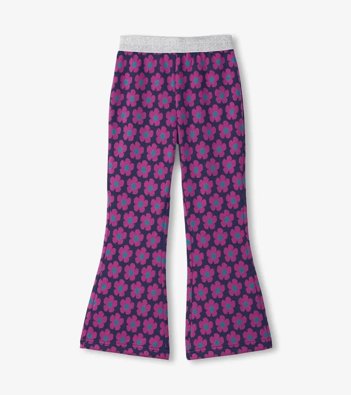 Bottoms Girls Hatley Girls Mini Flower Fun Waist Flare Pants