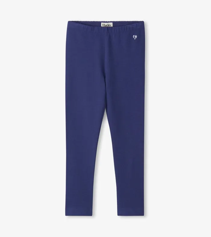 Bottoms Girls Hatley Girls Navy Leggings