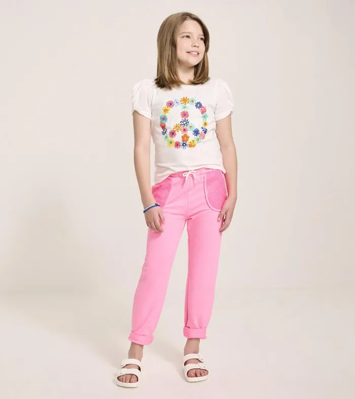 Bottoms Girls Hatley Girls Pink Neon Track Pants