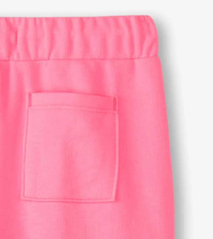 Bottoms Girls Hatley Girls Pink Neon Track Pants