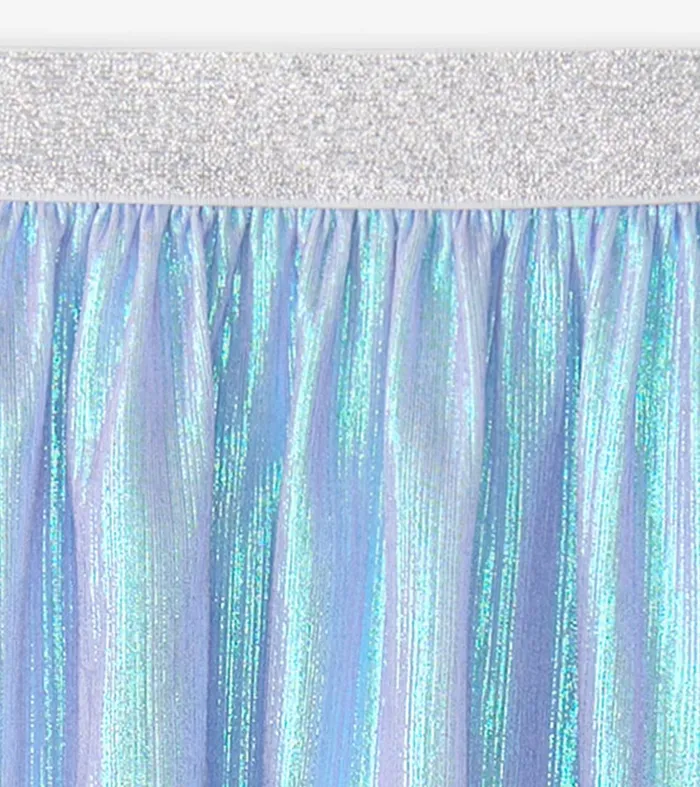 Bottoms Girls Hatley Girls Silver Metallic Mid Length Skirt
