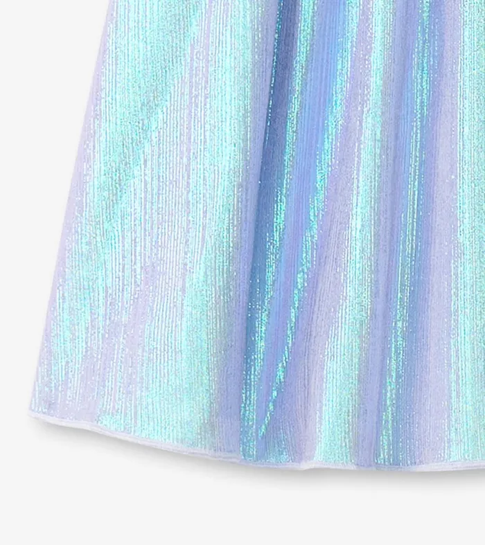 Bottoms Girls Hatley Girls Silver Metallic Mid Length Skirt