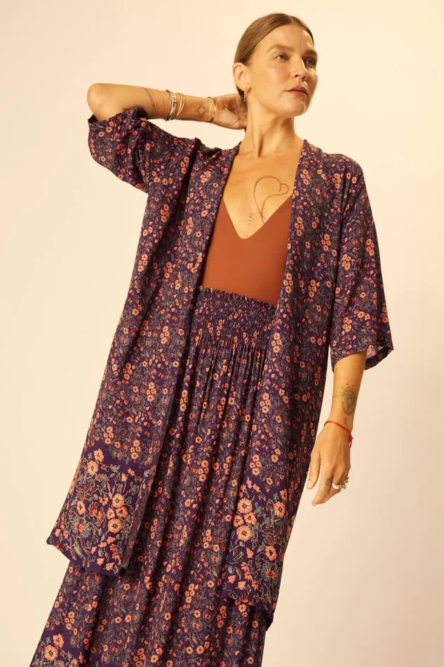 Bottoms Shop Natalie Martin BELLA SKIRT Petite Fleur Aubergine