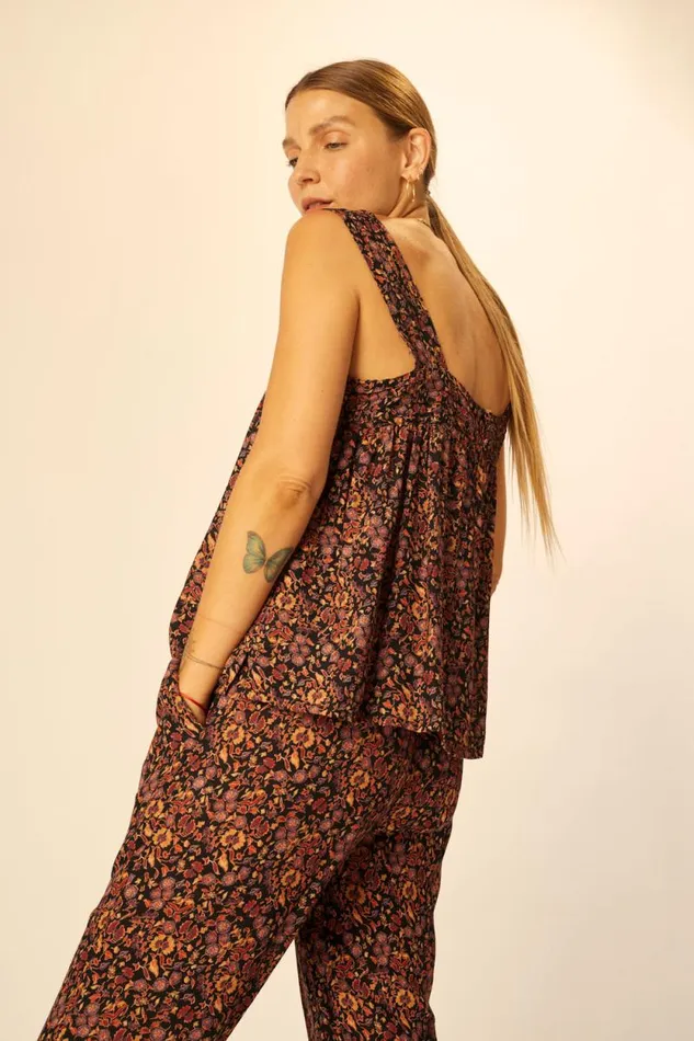 Bottoms Shop Natalie Martin BIANCA PANT Petite Fleur Noire