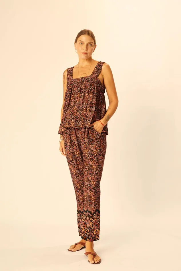 Bottoms Shop Natalie Martin BIANCA PANT Petite Fleur Noire