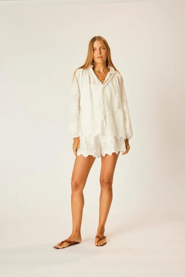 Bottoms Shop Natalie Martin JASPER SHORT Geranium Milk