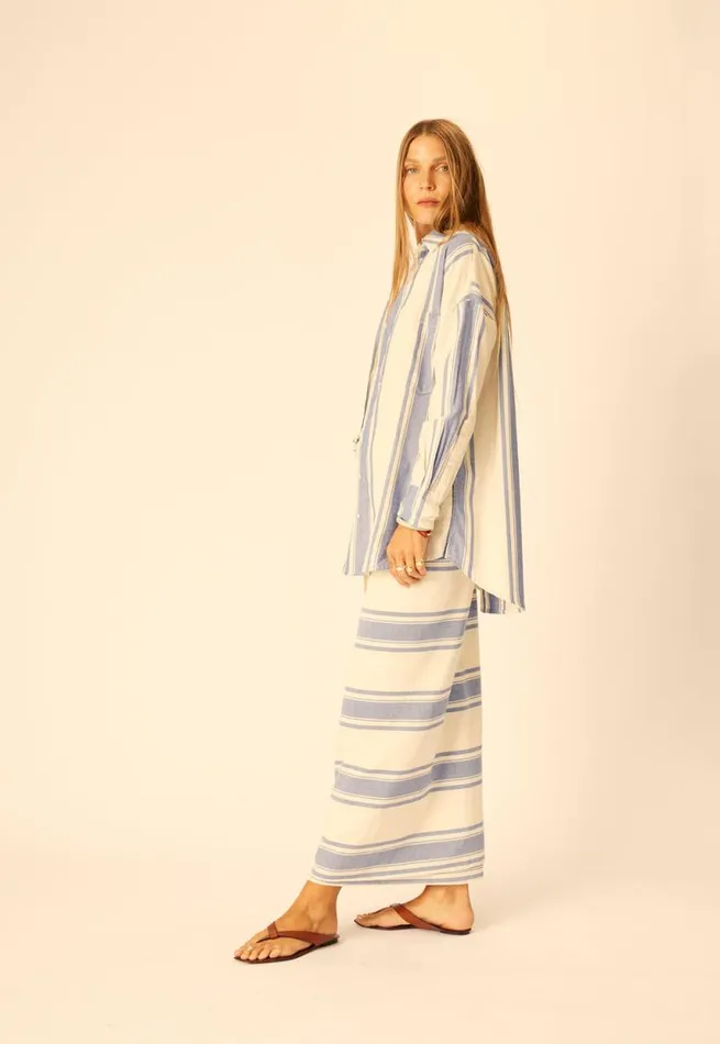 Bottoms Shop Natalie Martin SARONGSCARF French Stripe Blue