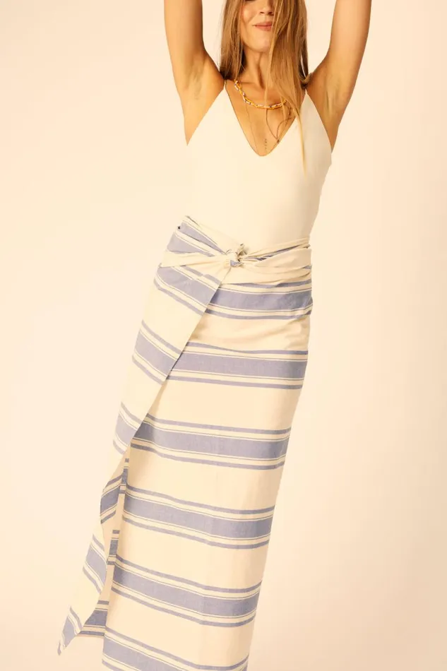 Bottoms Shop Natalie Martin SARONGSCARF French Stripe Blue