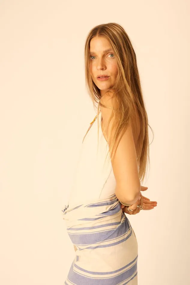 Bottoms Shop Natalie Martin SARONGSCARF French Stripe Blue