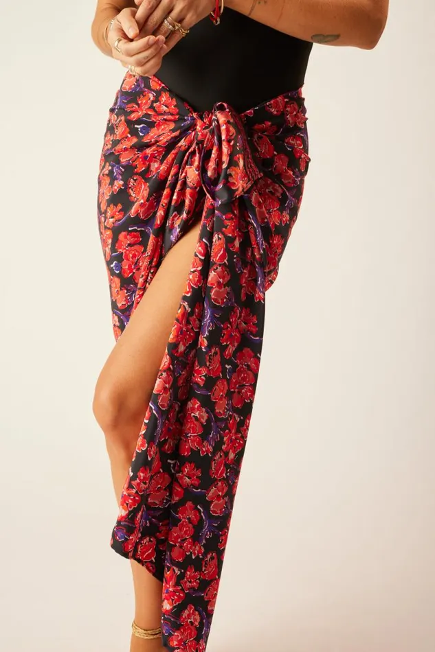 Bottoms Shop Natalie Martin SARONGSCARF Silk Watercolor Onyx