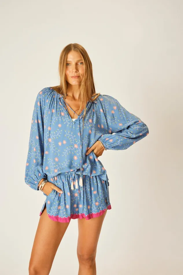 Bottoms Shop Natalie Martin TASH SHORT Pinwheel Denim