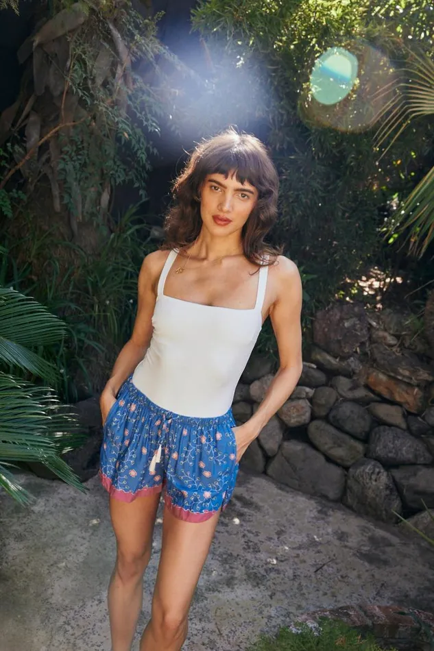 Bottoms Shop Natalie Martin TASH SHORT Pinwheel Denim
