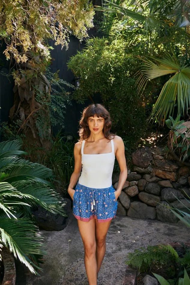 Bottoms Shop Natalie Martin TASH SHORT Pinwheel Denim