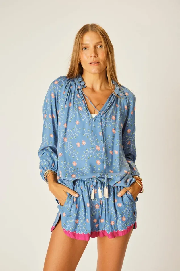 Bottoms Shop Natalie Martin TASH SHORT Pinwheel Denim