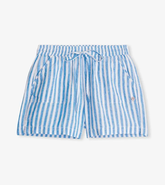 Bottoms Women Hatley Everywhere Shorts 8211 French Blue Stripes