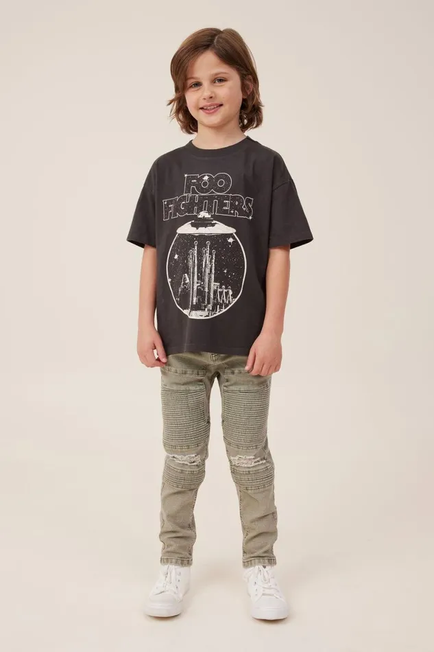 Boys 214 Pants and Jeans Cotton On Skinny Fit Moto Jean Lorne Green
