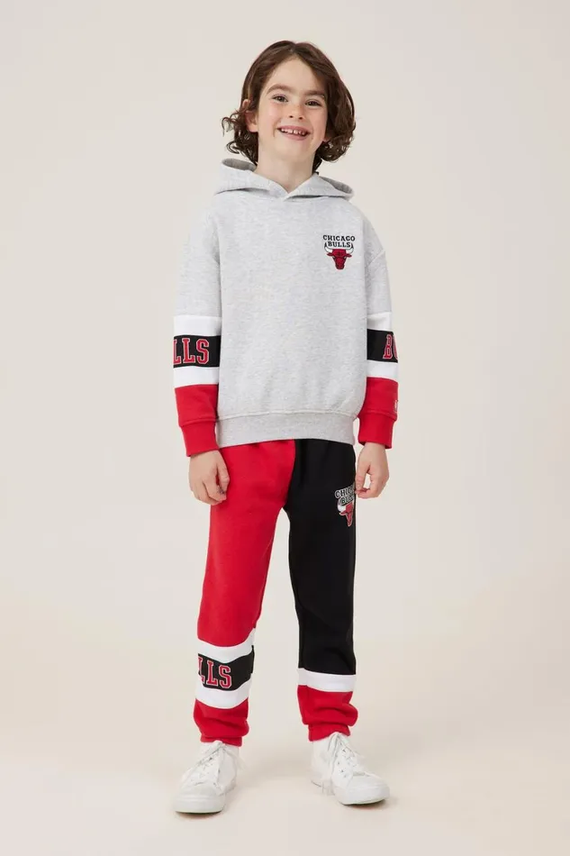 Boys 214 Sweatshirts and Sweatpants Cotton On License Emerson Hoodie Lcn Nba Fog Grey Marlebulls Colour Block