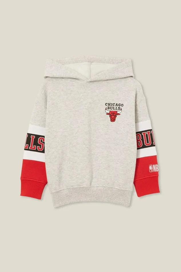 Boys 214 Sweatshirts and Sweatpants Cotton On License Emerson Hoodie Lcn Nba Fog Grey Marlebulls Colour Block