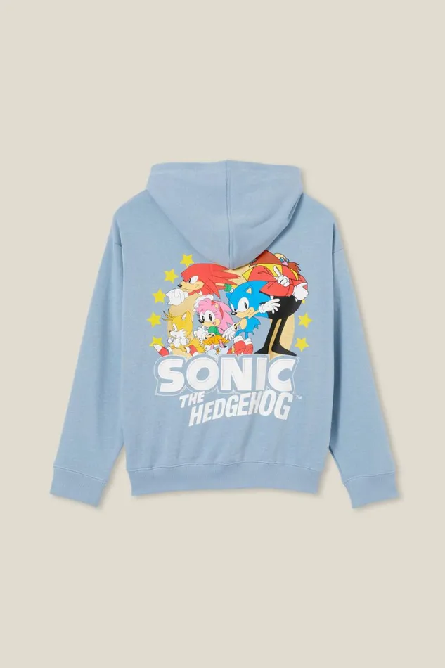 Boys 214 Sweatshirts and Sweatpants Cotton On License Oscar Hoodie Lcn Sonic Dusty Bluesonic Hedgehog Group