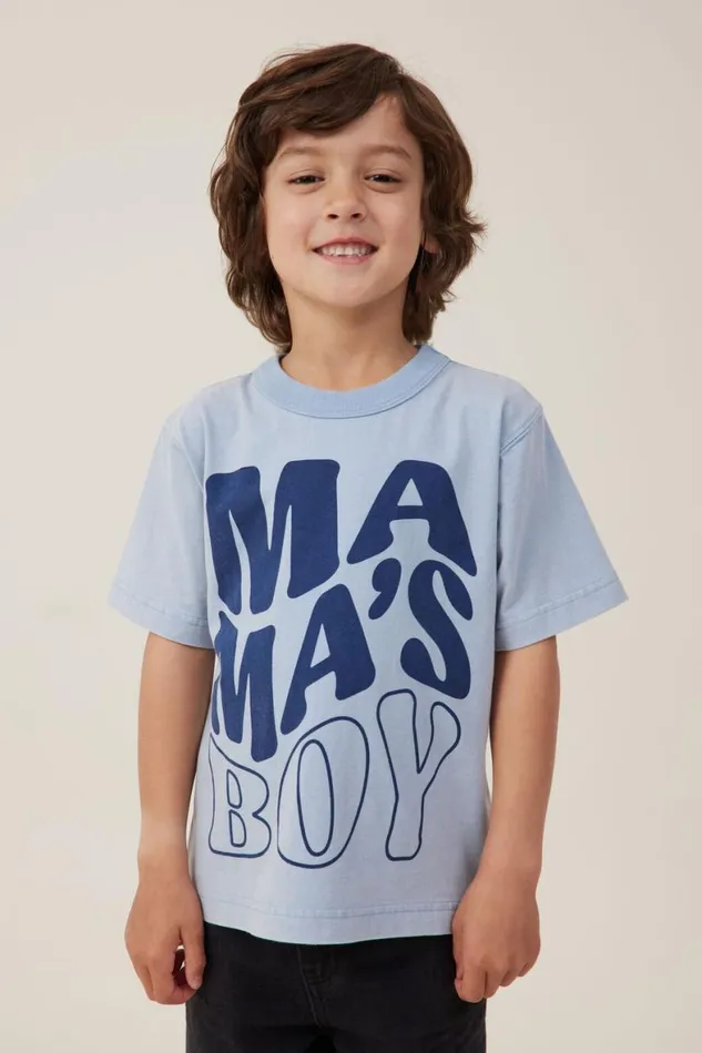 Boys 214 Tops and TShirts Cotton On Jonny Short Sleeve Print Tee Dusty Bluemama S Boy