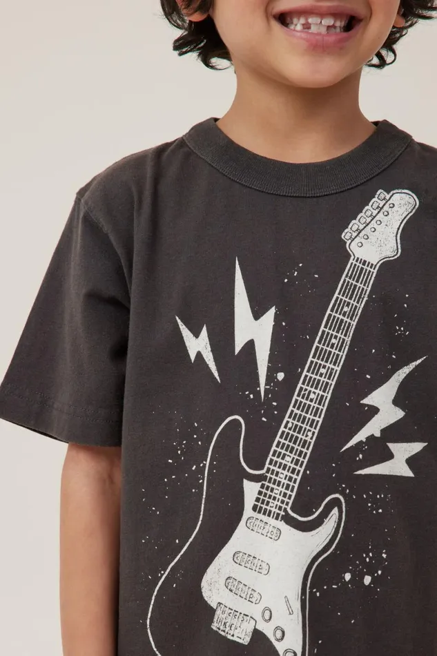 Boys 214 Tops and TShirts Cotton On Jonny Short Sleeve Print Tee Phantomguitar