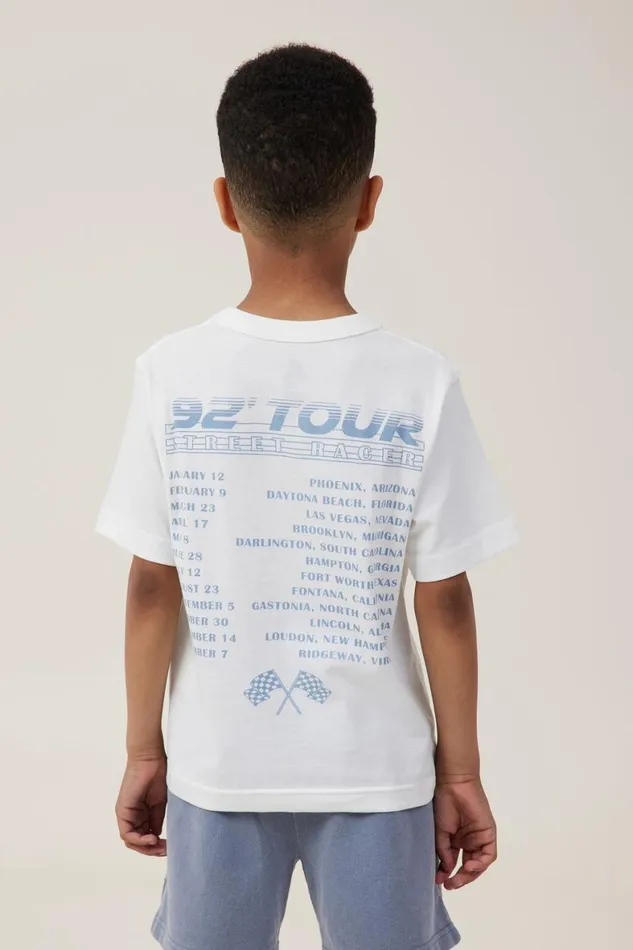 Boys 214 Tops and TShirts Cotton On Jonny Short Sleeve Print Tee Vanilla1992 Street Racer