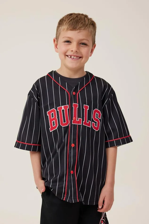 Boys 214 Tops and TShirts Cotton On License Baseball Tee Lcn Nba Phantomchicago Bulls