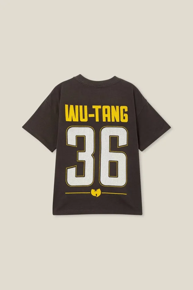 Boys 214 Tops and TShirts Cotton On License Drop Shoulder Short Sleeve Tee Lcn Mt Phantom Wash 36wu Tang