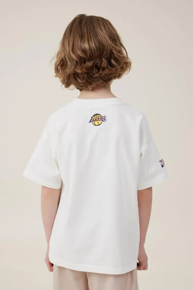 Boys 214 Tops and TShirts Cotton On License Drop Shoulder Short Sleeve Tee Lcn Nba Vanillala Lakers