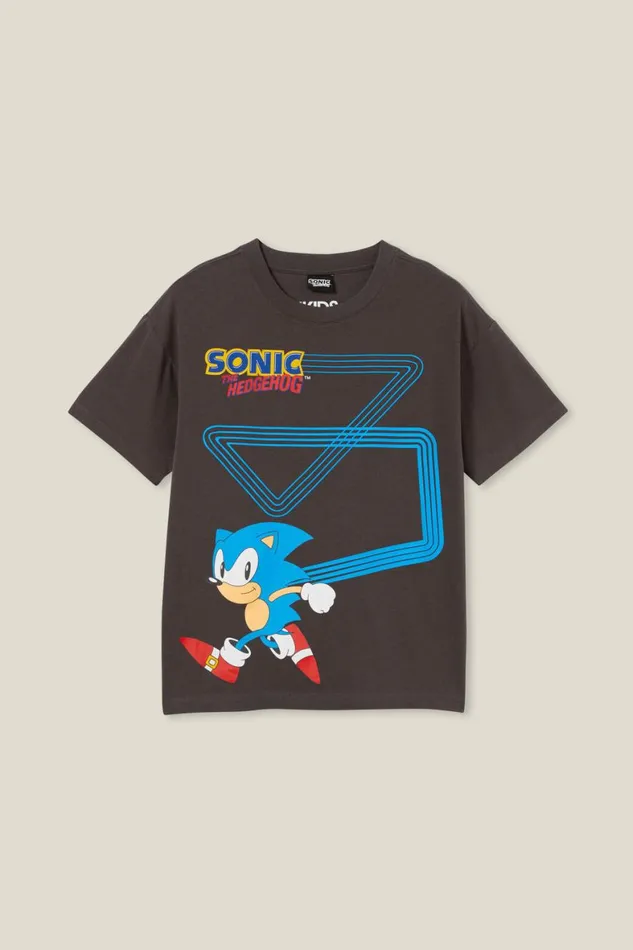 Boys 214 Tops and TShirts Cotton On License Quinn Short Sleeve Tee Lcn Sonic Phanomsonic Gotta Go Fast