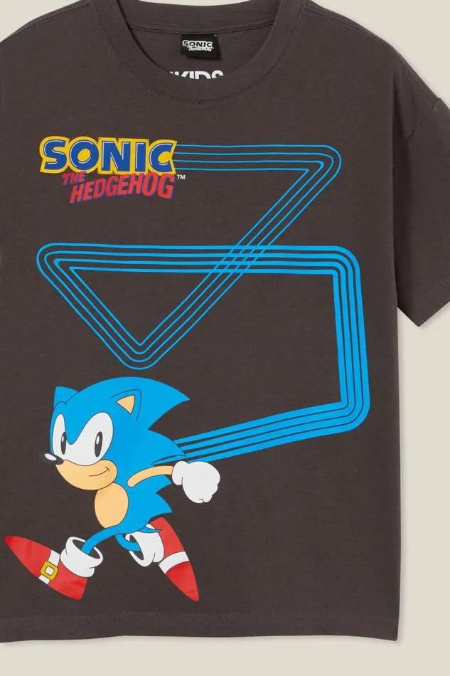 Boys 214 Tops and TShirts Cotton On License Quinn Short Sleeve Tee Lcn Sonic Phanomsonic Gotta Go Fast