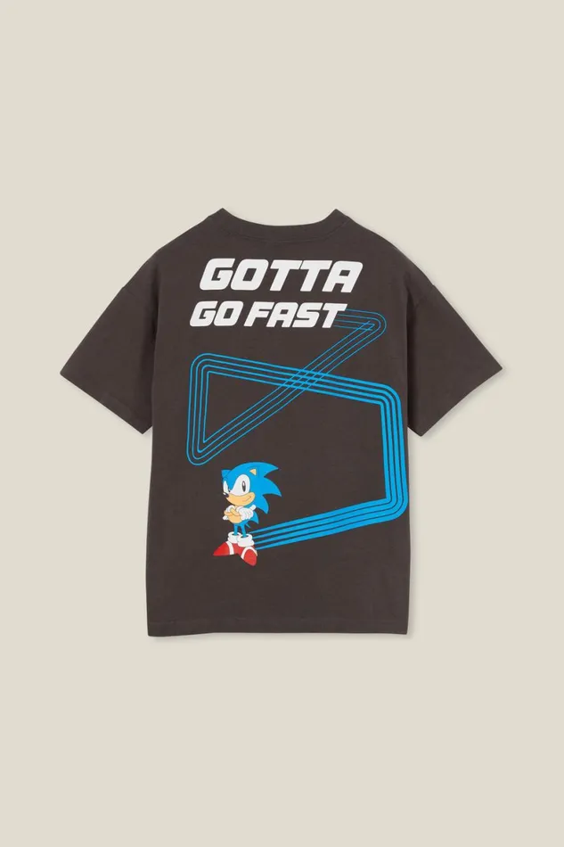 Boys 214 Tops and TShirts Cotton On License Quinn Short Sleeve Tee Lcn Sonic Phanomsonic Gotta Go Fast